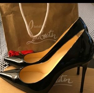 Christian Louboutin black stilettos